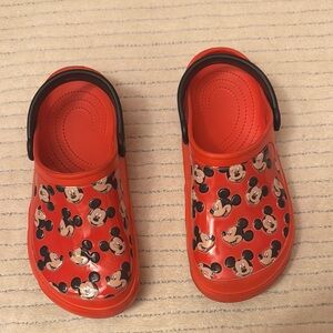 Disney Red and Black Mickey Mouse Crocs